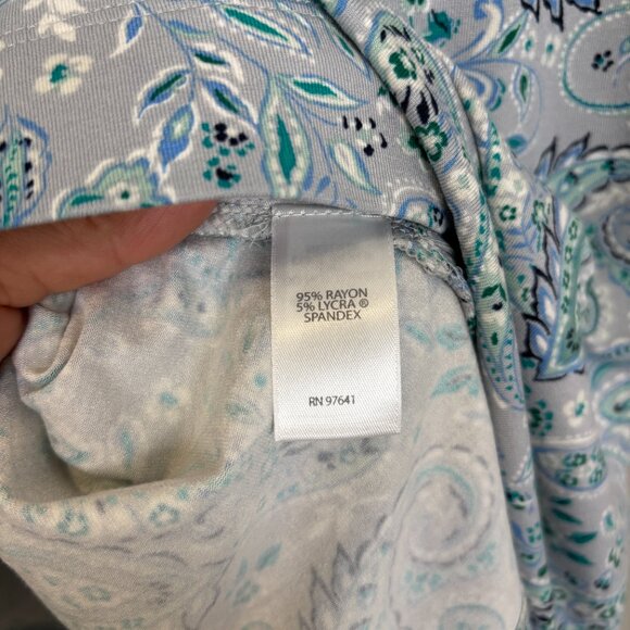 NWT J JILL WOMEN'S Blouse A Line PAISLEY-STRETCH- sleeveless Size 3X - Picture 5 of 7